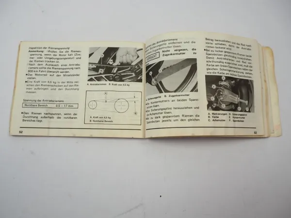 Kawasaki GPZ 305 belt drive EX305 B4 Betriebsanleitung 1986 Bedienung Schaltplan