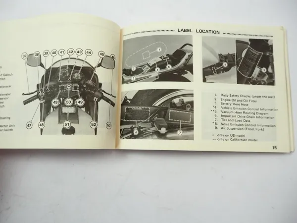 Kawasaki GPZ 550 ZX550 A1 Owners Manual 1983 Maintenance Adjustment