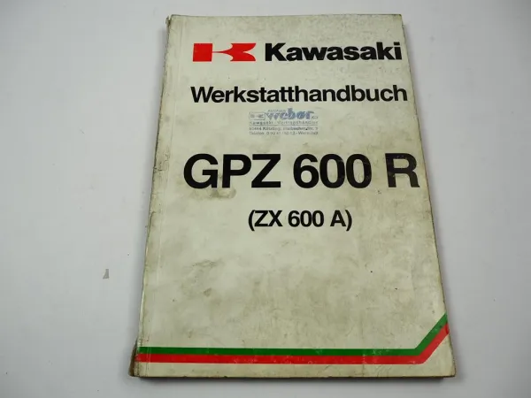 Kawasaki GPZ600R ZX600 ZX500 A1 Werkstatthandbuch 1985 Reparaturanleitung