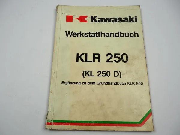 Kawasaki KLR 250 KL250 D2 Werkstatthandbuch Ergänzung Reparaturanleitung 1984