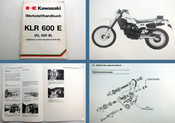 Kawasaki KLR 600E B1 Werkstatthandbuch Ergänzung Reparaturanleitung 1985