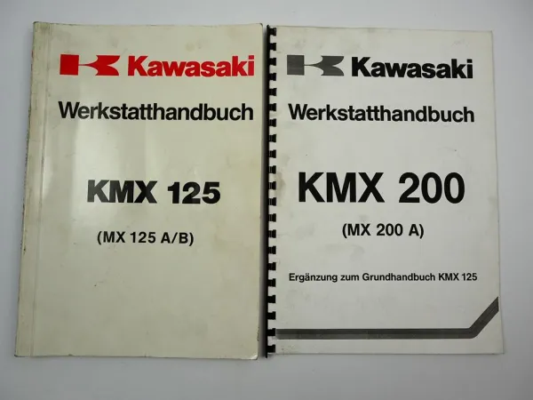 Kawasaki KMX 125 A1 B1 ab 1986 Werkstatthandbuch Reparaturanleitung KMX 200 A2