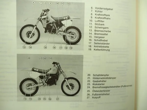 Kawasaki KX 125 E1 Betriebsanleitung Bedienung Service Wartung Zerlegen 1985