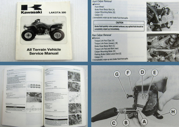 Kawasaki LAKOTA 300 All Terrain Vehicle Quad Service Manual 1996