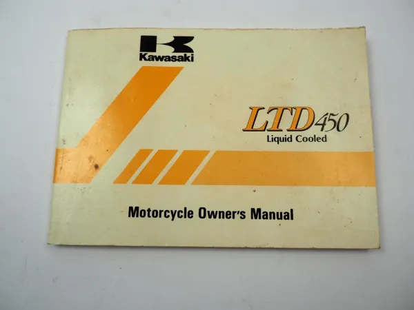 Kawasaki LTD 450 Liquid cooled EN450 A1 Owners Manual 1984 Maintenance Wiring Diagram