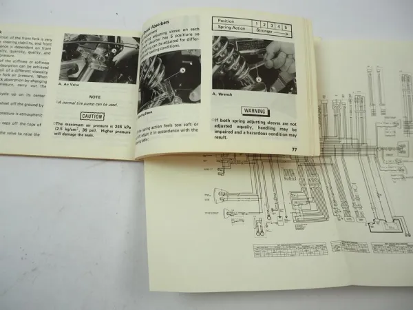 Kawasaki LTD 450 Liquid cooled EN450 A1 Owners Manual 1984 Maintenance Wiring Diagram