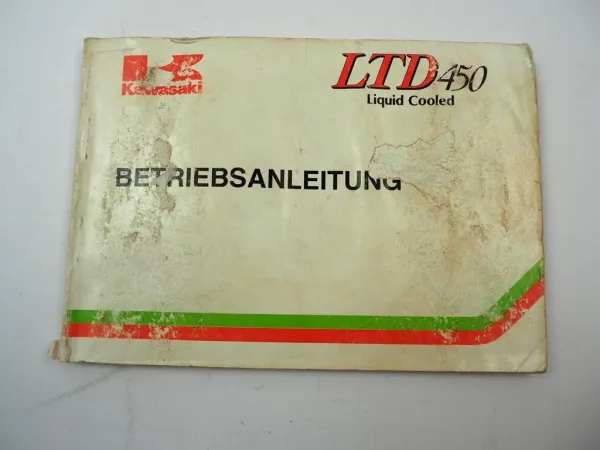 Kawasaki LTD 450 Liquid cooled EN450 A2 Betriebsanleitung Bedienung Schaltplan