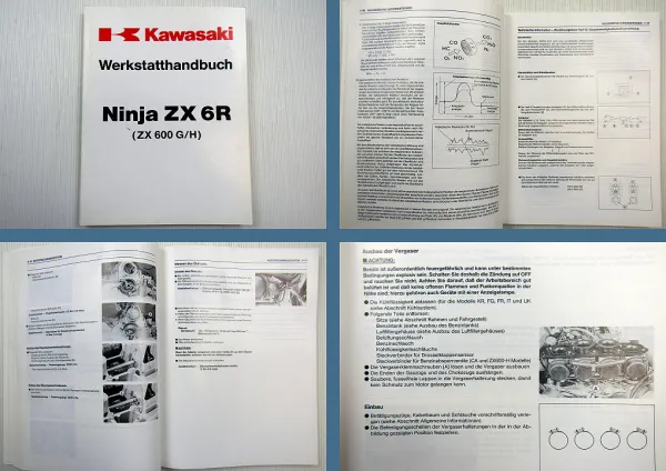 Kawasaki Ninja ZX-6R ZX 600 G1 H1 Werkstatthandbuch Reparaturanleitung 1998