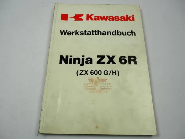 Kawasaki Ninja ZX-6R ZX 600 G1 H1 Werkstatthandbuch Reparaturanleitung 1998