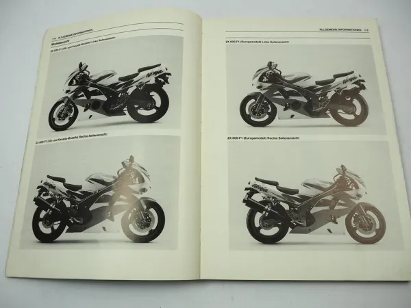 Kawasaki Ninja ZX-6R ZX600 F1 Werkstatthandbuch Reparaturanleitung 1995