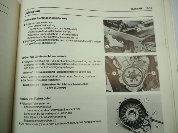 Kawasaki Ninja ZX-6R ZX600 F1 Werkstatthandbuch Reparaturanleitung 1995