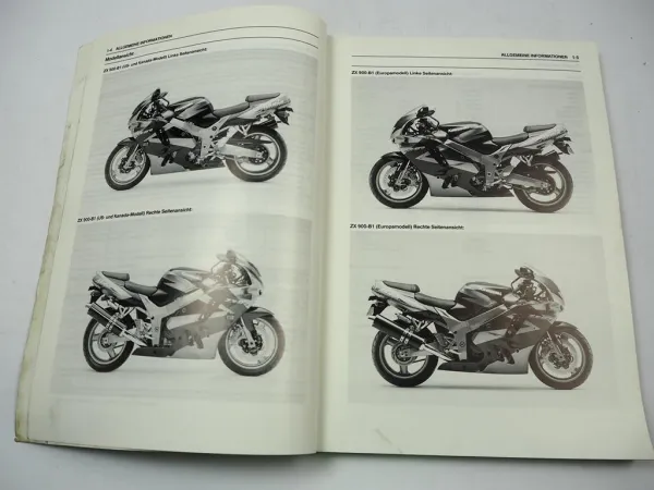 Kawasaki Ninja ZX-9R ZX900 B1 Werkstatthandbuch Reparaturanleitung 1994-1997