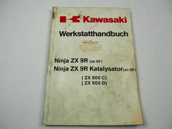 Kawasaki Ninja ZX-9R ZX900 C1 D1 Kat. Werkstatthandbuch Reparaturanleitung 1998