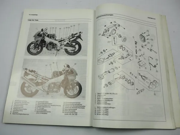 Kawasaki Ninja ZX-9R ZX900 C1 D1 Kat. Werkstatthandbuch Reparaturanleitung 1998