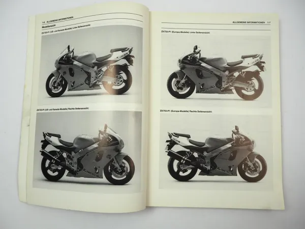 Kawasaki Ninja ZX7R RR ZX750 P1 N1 Reparaturanleitung 1996 Werkstatthandbuch