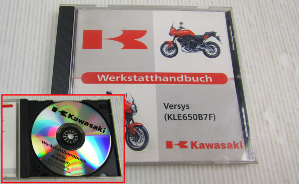 Kawasaki Versys KLE650B7F Werkstatthandbuch Reparaturanleitung CD 8/2006