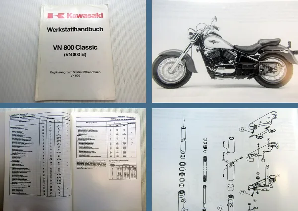 Kawasaki VN800 Classic VN 800 B1 Werkstatthandbuch Ergän 1996 Reparaturanleitung