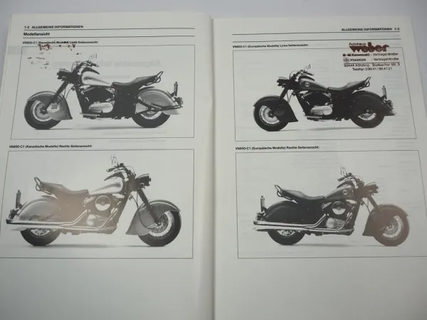 Kawasaki VN800 Drifter VN 800 C1 Werkstatthandbuch Ergän Reparaturanleitung 1999