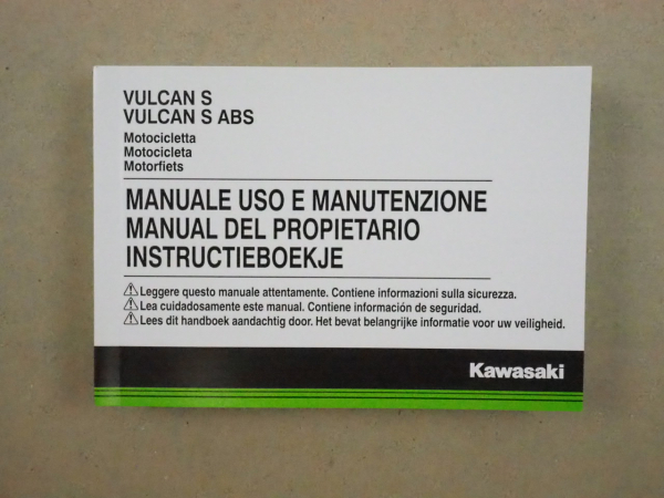 Kawasaki Volcan S ABS Manuale Uso e Manutenzione Instructieboekje 2015