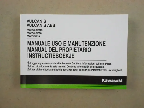 Kawasaki Volcan S ABS Manuale Uso e Manutenzione Instructieboekje 2015