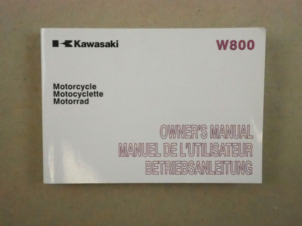 Kawasaki W800 Betriebsanleitung Owners Manual 2010