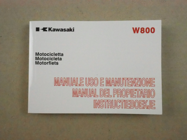 Kawasaki W800 Manuale Uso e Manutenzione Instructieboekje 2010
