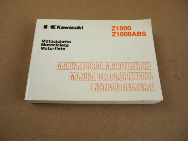 Kawasaki Z1000 ABS Manuale Uso e Manutenzione Instructieboekje 2007