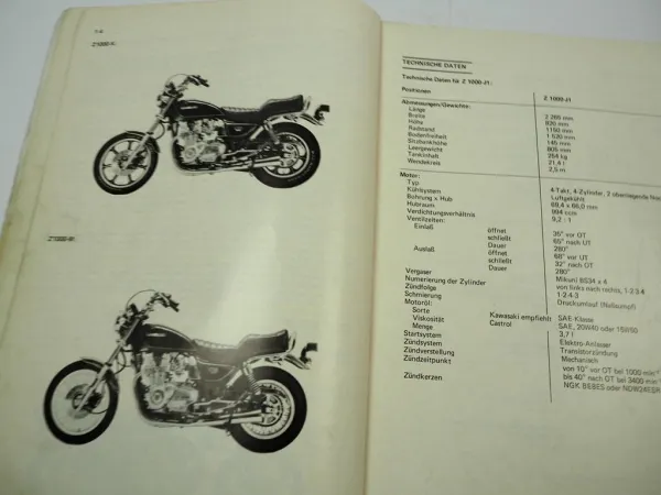 Kawasaki Z1000 J1 K1 Z1100 B Werkstatthandbuch Reparaturanleitung 1981