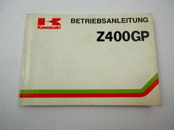 Kawasaki Z400 GP M1 Betriebsanleitung 1982 Bedienung Wartung Schaltplan Elektrik