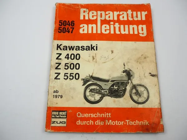 Kawasaki Z400 Z500 Z550 ab 1979 Reparaturanleitung Werkstatthandbuch