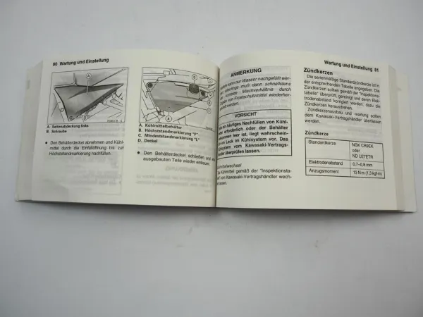 Kawasaki Z750 ZR750J Betriebsanleitung Owners Manual 2004