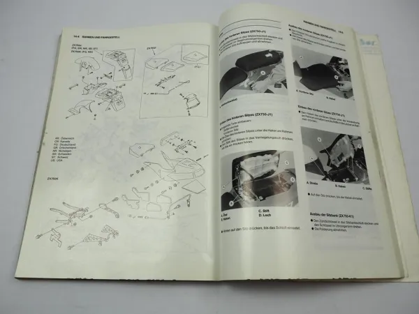 Kawasaki ZXR 750 ZXR750R ZX750 J1 K1 Werkstatthandbuch Reparaturanleitung