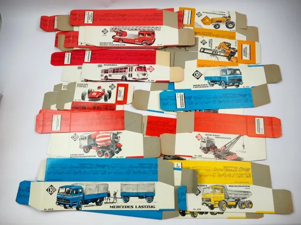 Kellermann CKO 26x Verpackung Blechspielzeug Feuerwehr Gabelstapler Kipper LKW