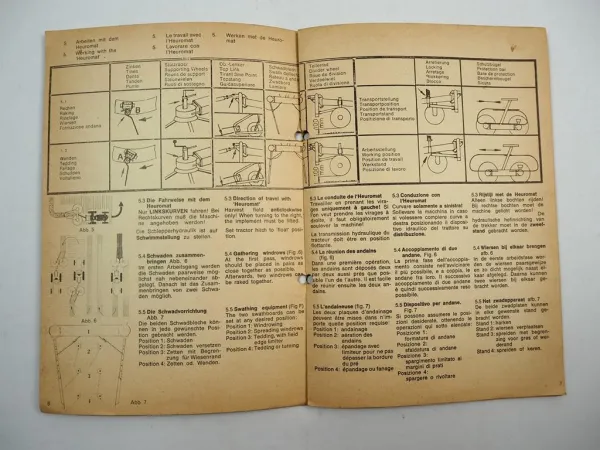 Kemper Heuromat Heuwender Betriebsanleitung Operating Instructions