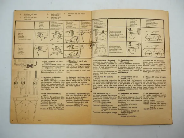 Kemper Heuromat Heuwender Betriebsanleitung Operating Instructions Entretien