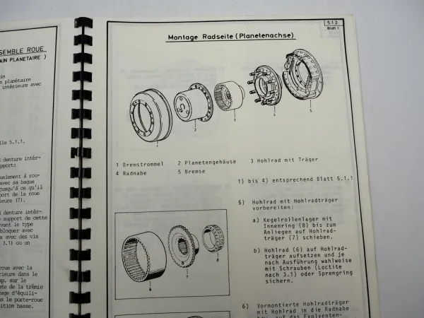 Kessler + Co Abtsgmünd Achsen Werkstatthandbuch Service Manual ca.1990er Jahre