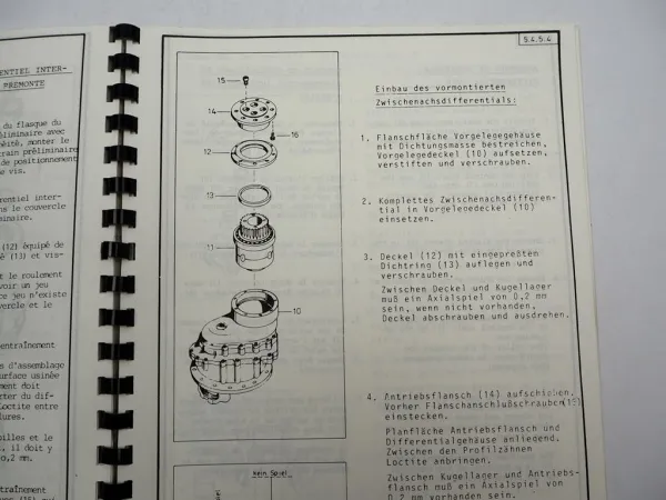 Kessler + Co Abtsgmünd Achsen Werkstatthandbuch Service Manual ca.1990er Jahre