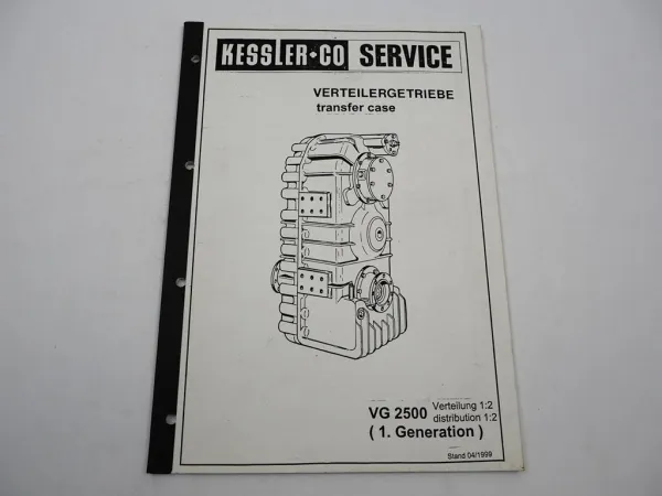 Kessler + Co VG2500 Verteilergetriebe Werkstatthandbuch Service Manual 1999