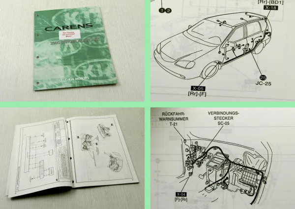 Kia Carens 2005 Stromlaufpläne Elektrik mit 2,0 CVVT Motor Werkstatthandbuch