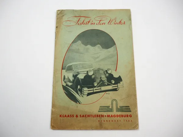 Klaass & Sachtleben Magdeburg KFZ Zubehör Winterliste Katalog 1938/39