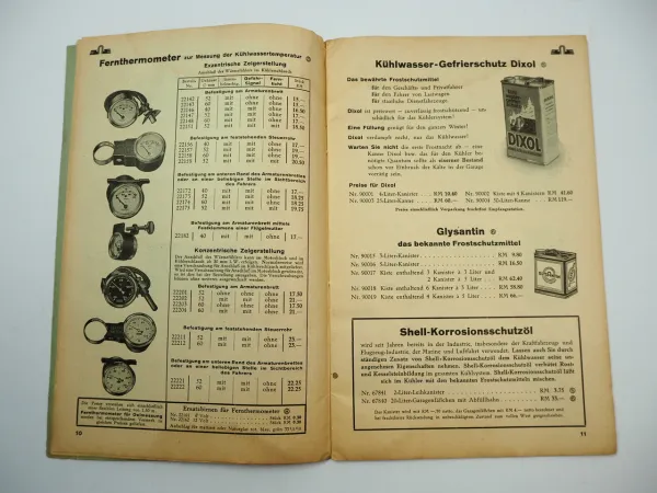 Klaass & Sachtleben Magdeburg KFZ Zubehör Winterliste Katalog 1938/39