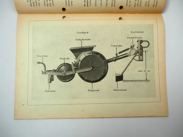 Kleine JR2S IR2S Einkorndrille Betriebsanleitung Ersatzteilliste 1965