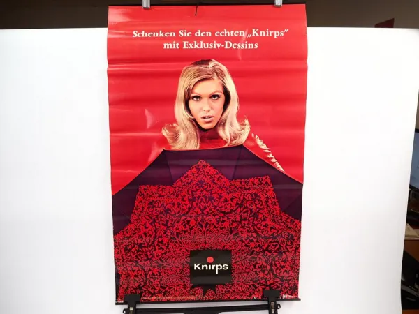 Knirps Regenschirm Original Plakat Grösse 73 x 47 cm 1970/80er Jahre