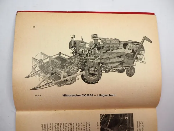 Köla Combi Mähdrescher Standard Special Betriebsanleitung Bedienung 1963