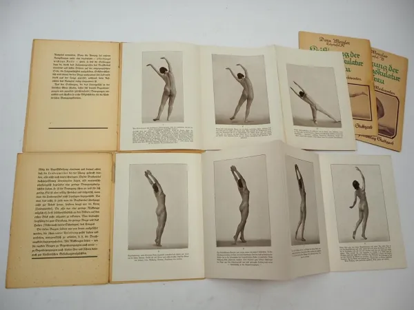 Körperschulung der Frau 1924 Dora Menzler Lehrtafeln Dieck Sportverlag Stuttgart