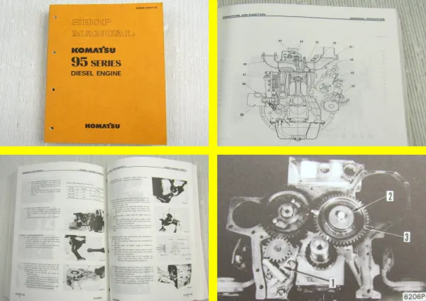 Komatsu 3 4 S4 6 S6 SA D95 S L 95-Series diesel engine Shop Manual 1994