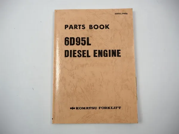 Komatsu 6D95L Diesel Engine FD 33 35 40 45 -4 50 60 70 -5 Forklift Parts Book 88