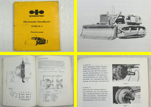 Komatsu D155A-1 Planierraupe Werkstatthandbuch Reparaturhandbuch 1980er