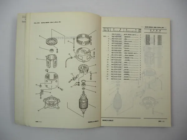 Komatsu FB 10 13 14 15 18 RS RL RJS RJL RJWS RJWL -5 Forklift Parts List 1985
