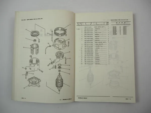 Komatsu FB 10 13 14 15 18 RS RL RJS RJL RJWS RJWL -6 Forklift Parts List 1988